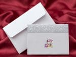 Invitatii botez dimensiuni mici model in relief 11.5 x 8.5 cm