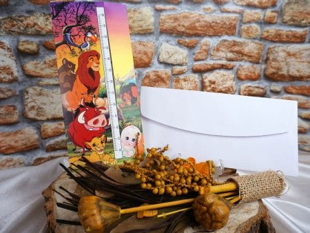 Invitatii botez bebe decupat cu panglica 10 x 21.5 cm