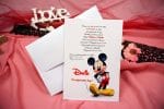 Invitatii botez personalizabile model Mickey Mouse 13.5 x 20 cm