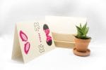 Invitatii botez model tip carte desen fundita roz 13