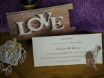 Invitatii nunta carton lucios cheita casuta exterior snur 10 x 21 cm