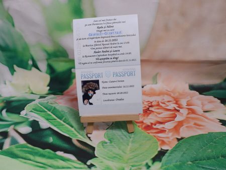 Invitatie magnet Pasaport 10 x 15 cm 