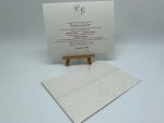 Invitatii nunta crem model argintiu 14 x 18.8 cm