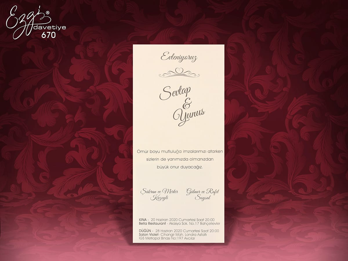 Invitatii nunta carton lucios cu striatii cu flori 10 x 21.3 cm Invitatii nunta carton lucios cu striatii cu flori 10 x 21.3 cm