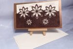 Invitatii nunta cu motive florale in relief şi folie transparenta. 13 x 23 cm