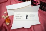 Invitatii nunta carton mat pentru text model in relief 8.5 x 24.5 cm