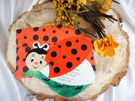 Invitatii botez forma de mamaruta 10 x 16 cm