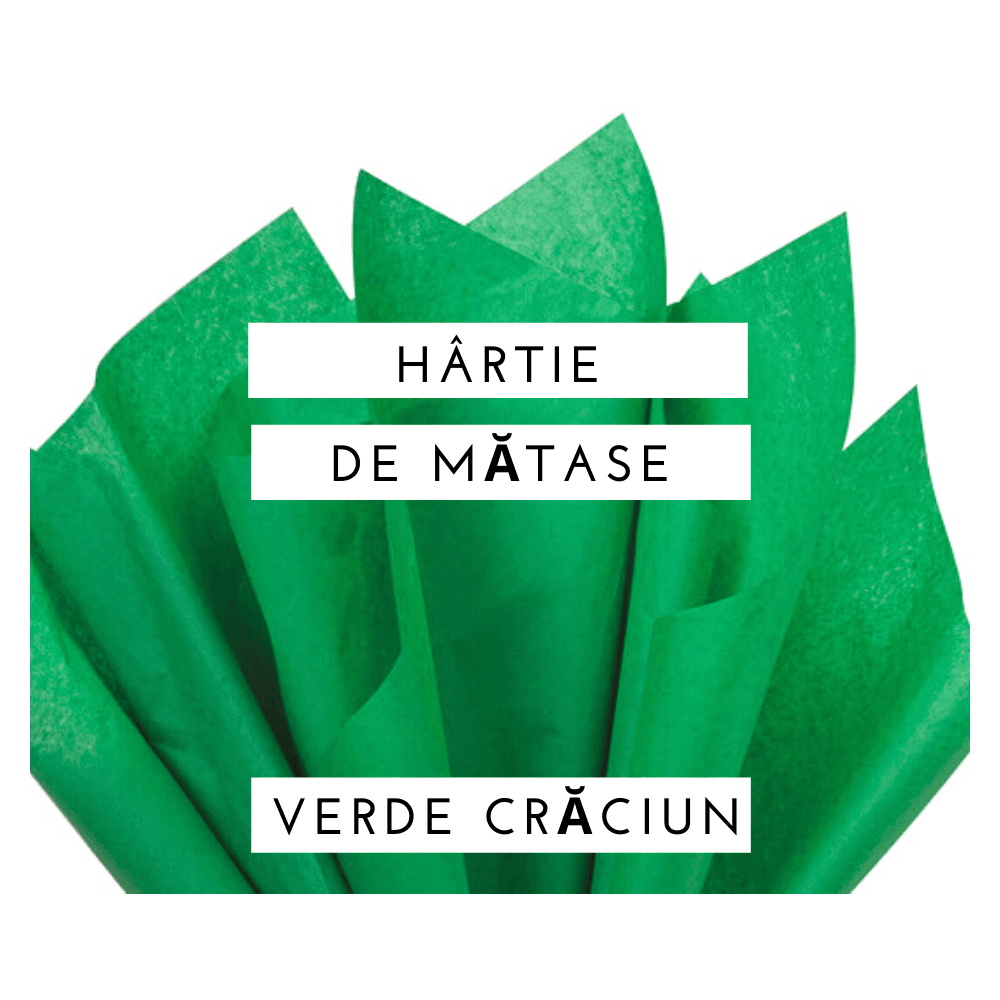 Hartie de matase verde cadouri ambaleje set 24 bucati Hartie de matase verde cadouri ambaleje set 24 bucati