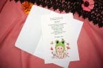 Invitatii botez imagine cu un bebelus 13.5 x 20 cm
