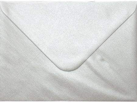 Plicuri argintii invitatii felicitare C6 114 x 162 mm set 20 buc