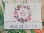 Mesaj Bun venit intampinare invitaţi model flori