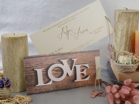 Invitatii nunta carton lucios cheita casuta exterior snur 10 x 21 cm