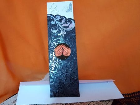 Invitatii nunta cu model şi figurina in relief 7.3 x 25 cm