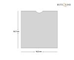 Invitatii nunta cu plic catifea albastra si ciucuras matase 16 x 16.7 cm