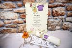 Invitatii botez tip papirus 15.6 x 23 cm
