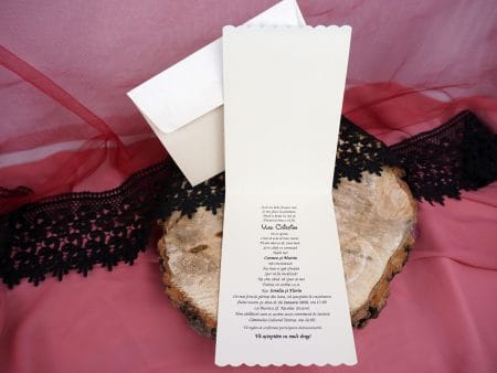 Invitatii botez model bebe margini verzi 11.5 x 17.5 cm