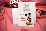 Invitatii botez personalizabile model Mickey Mouse 13.5 x 20 cm