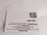 Invitatii botez dimensiuni mici carton alb 14 x 10.5 cm