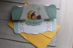 Invitatii botez bebe pe un norişor care doarme 13.4 cm x 19.5 cm