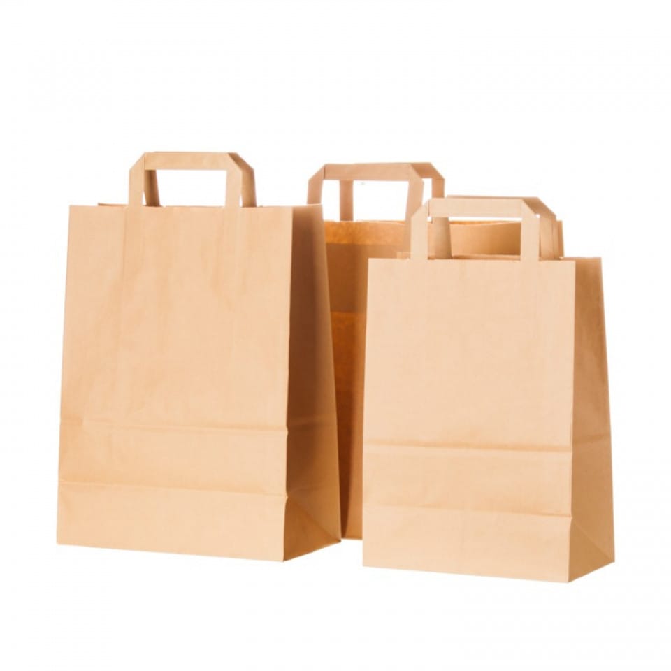 Punga hartie alba cu maner plat 32x17x38,5cm Punga hartie alba cu maner plat 32x17x38,5cm