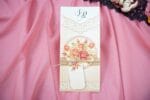 Invitatii nunta model clasic floral cu sfoara 1 Invitatii nunta model clasic floral cu sfoara