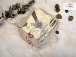 Invitatii nunta crem cu foaie de calc eleganta