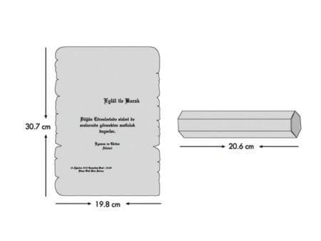Invitatie nunta papirus nuanta maro cu plic inclus