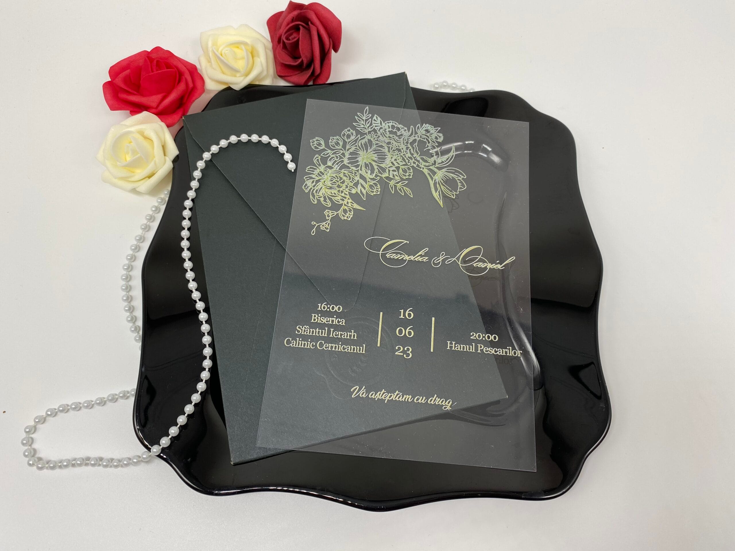 fb3ba276-1 Invitatii nunta plexiglas cu plic inclus nuanta negru