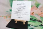 Invitatii nunta eleganta cu plic negru si carton gros alb