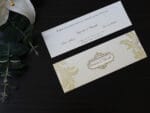 Invitatii nunta nuanta auriu model clasic imprimare inclusa in pret