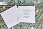 Invitatii nunta eleganta carton alb embosat