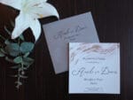 Invitatii nunta cu plic inclus gri si personalizare inclusa. Nuante roz si maro 1 Invitatii nunta cu plic inclus gri si personalizare inclusa. Nuante roz si maro