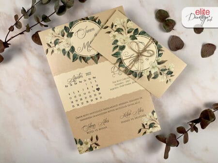 Invitatii nunta elegante model floral elegant
