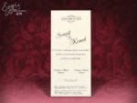Invitatii nunta model clasic floral cu sfoara