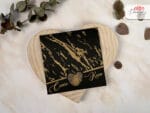 Invitatii nunta neagra cu auriu eleganta