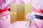 Invitatii nunta bordo model floral