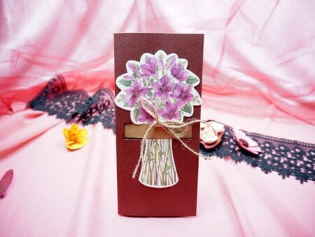 Invitatii nunta bordo model floral