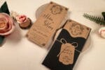 Invitatii nunta craft cu plic negru ecofriendly