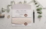 Invitatii nunta eleganta printata pe carton gros alb