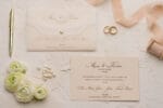 Invitatii nunta eleganta cu plic transparet si perla 1 Invitatii nunta eleganta cu plic transparet si perla