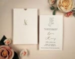 Invitatii nunta eleganta din carton gros crem 1 Invitatii nunta eleganta din carton gros crem
