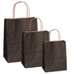 Pungi natur colorate 100% negru - 16X9X21 - 100 buc 1 Sacosa hartie natur NEAGRA
