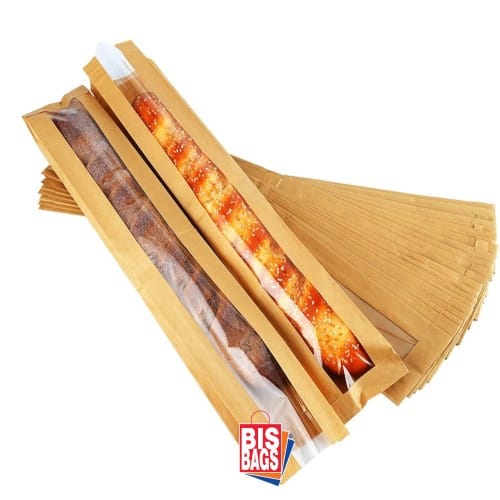Pungi cu fereastra Caracteristici:Hartie kraft natur 40gr/mp.Design atractivPotrivita pentru produse de patiserie