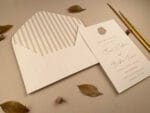 Invitatii de nunta crem elegante