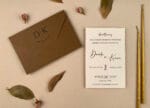 Invitații nunta maro elegante cu textură mată - 12252-ella