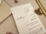 Invitatii nunta maro originale cu detaliu alb – EMPUB- 12254-ella