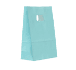 Sacosa hartie cu maner nuanta albastru deschis 14x7x21cm