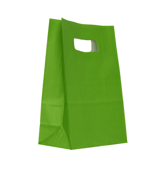 Sacosa hartie cu maner nuanta verde deschis 14x7x21cm Sacosa hartie cu maner nuanta verde deschis 14x7x21cm