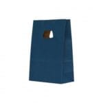 Punga hartie BLEUMARIN cu maner decupat 14x7x21 cm