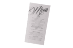 Meniu nunta elegant 17.6 x 17.5cm alb